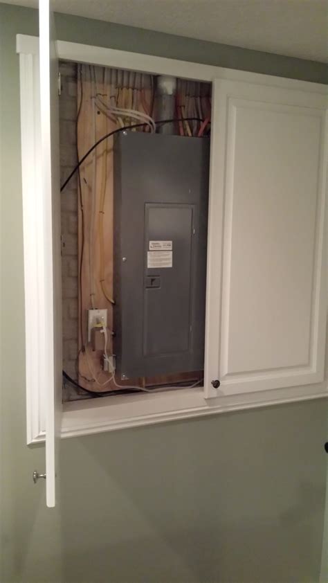 how to cover main electric box in basement|how to hide electrical box.